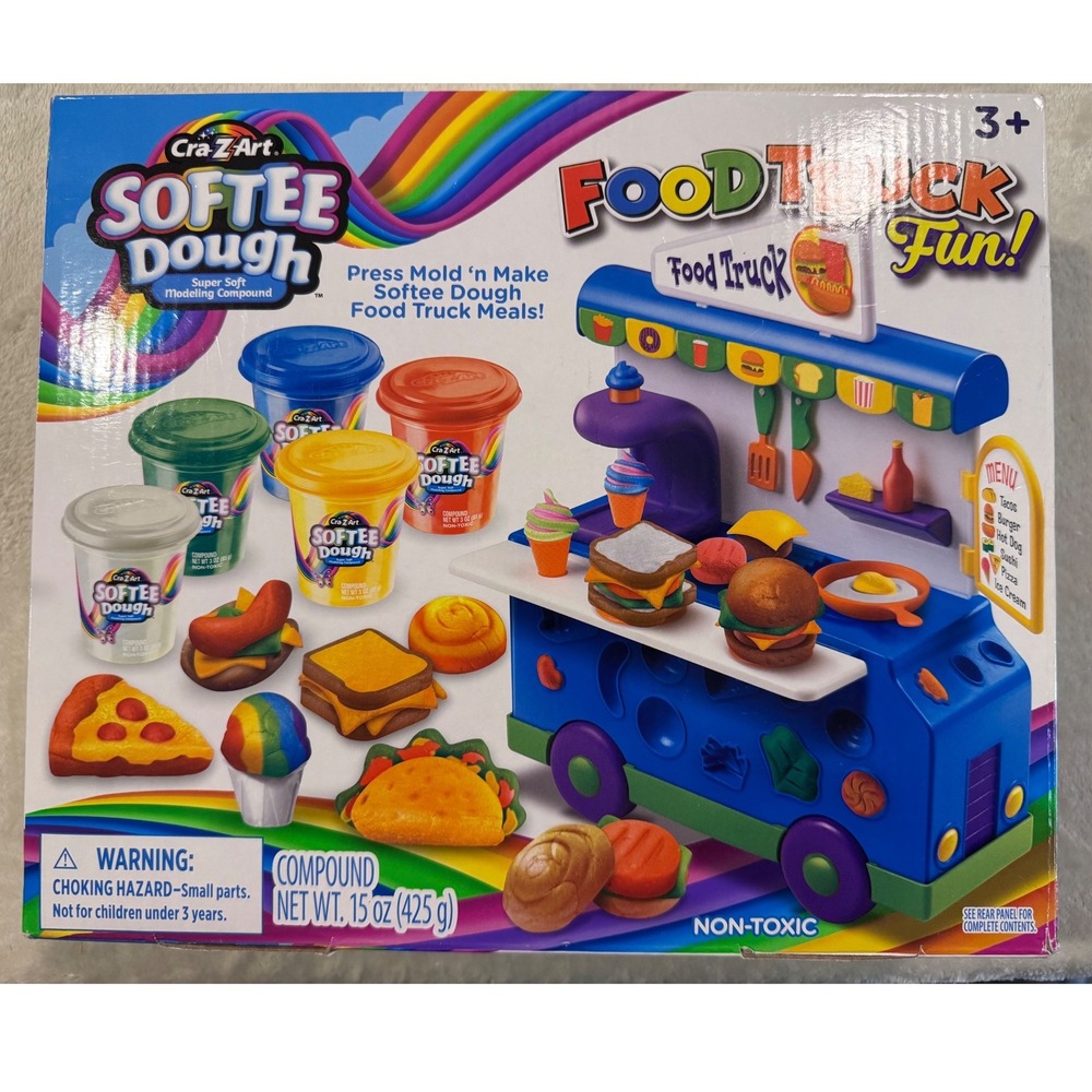 Cra-Z-Art Softee Dough Food Truck Fun Playset Modeling Compound Kit 66195 NEW